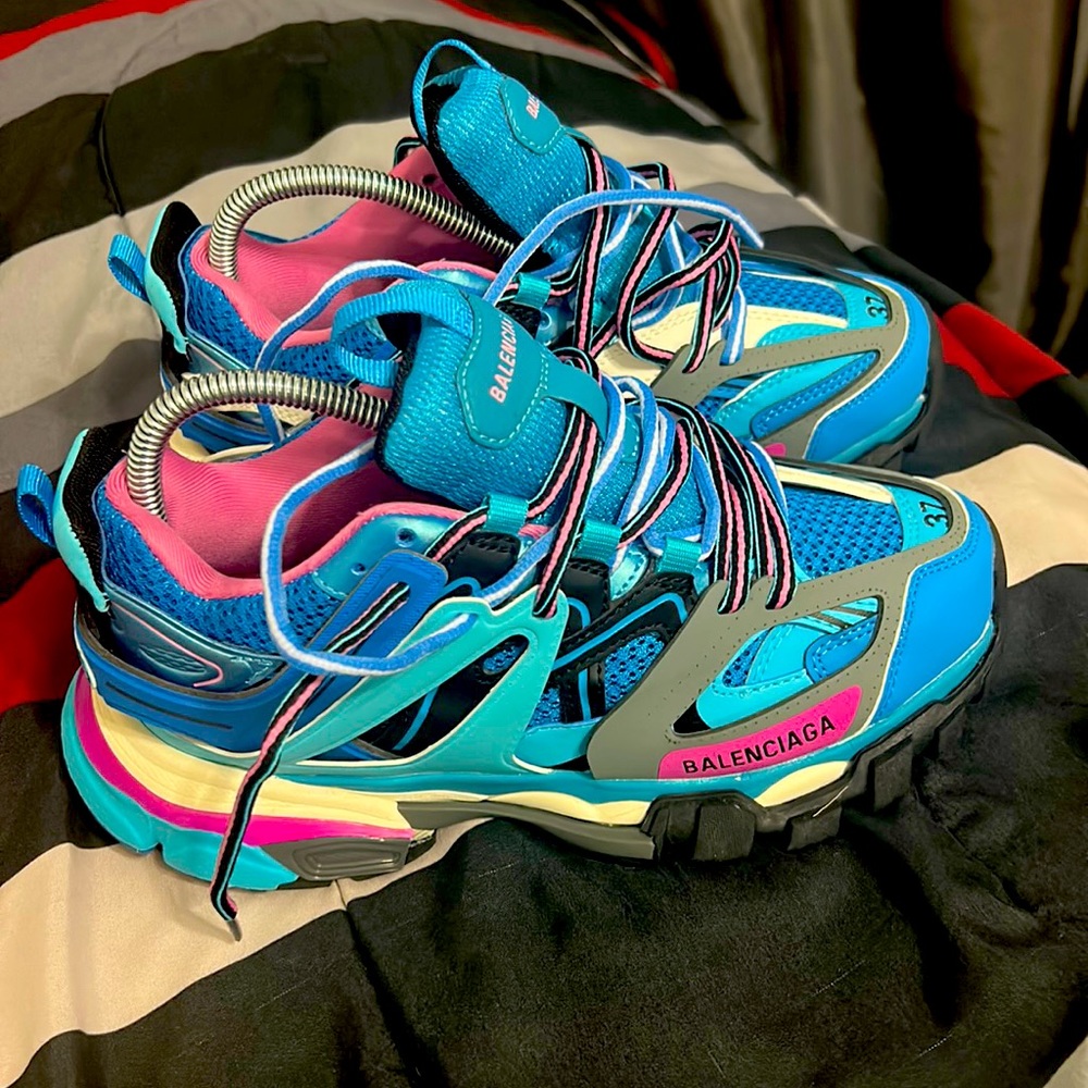 Balenciaga Track Trainer “Light Blue Pink”